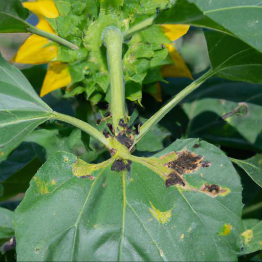 Common pests and diseases of helianthus annuus american giant