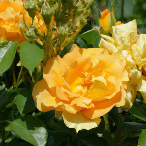 Designing with rosa (floribunda group) gold spice