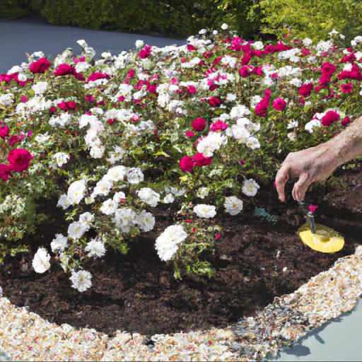 How to use the rosa flower carpet white in landscaping