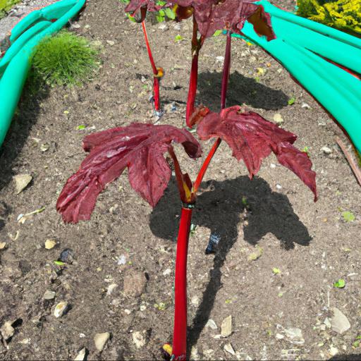 Tips for planting and caring for rheum x hybridum raspberry red