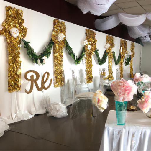 Decorating the venue for rosa's special day