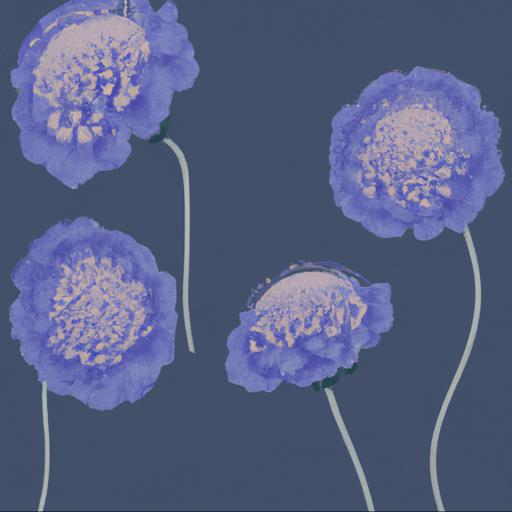 Design ideas for scabiosa columbaria flutter deep blue