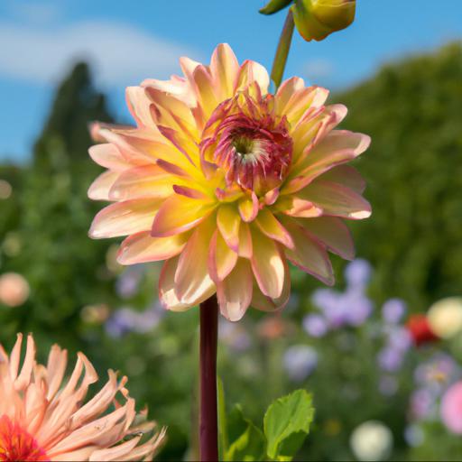 Different varieties of single flowered dahlias