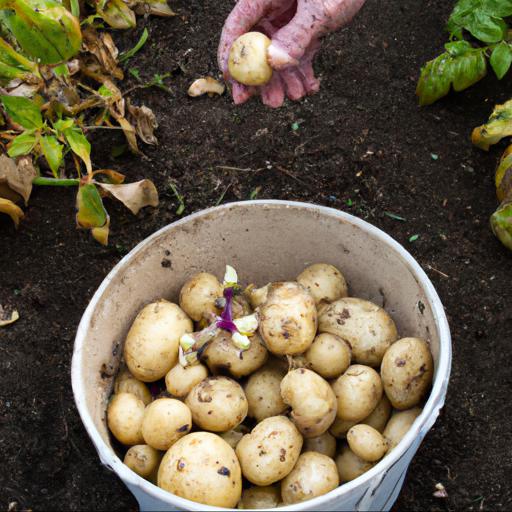 Growing and harvesting solanum tuberosum belle de fontenay