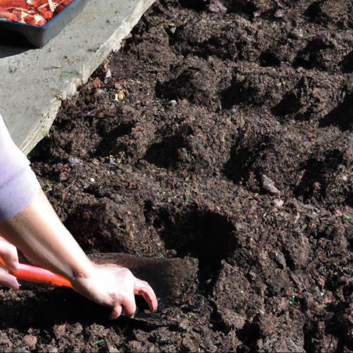 Preparing the soil for planting tulips